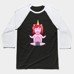 Unicorn meditating Baseball T-Shirt